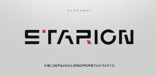 Abstract modern alfabet lettertype in hoofdletters