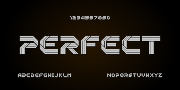 Abstract modern alfabet lettertype. typografie stedelijke stijl lettertypen voor technologie, digitaal, film, logo