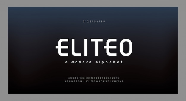 Abstract modern alphabet fonts