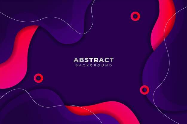 Abstract Modern Background Dynamic Shapes Fluid Red and Blue with Wavy Lines