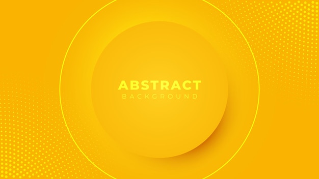 Vector abstract modern background with 3d circle yellow papercut layer