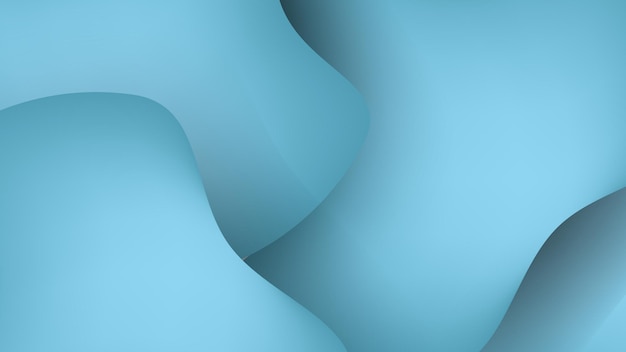 3D 웨이브 요소와 라이트 블루 색상으로 추상적인 현대 배경