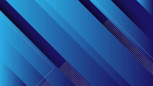 Abstract modern background with diagonal lines and memphis element and blue vibrant gradient color