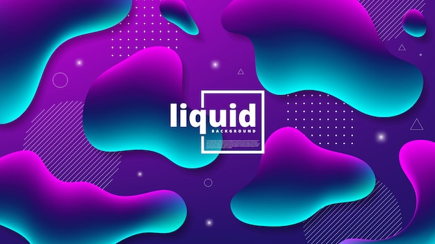 Abstract Modern Background with Fluid and Liquid Element