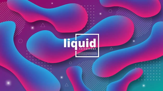 Abstract modern background with fluid and liquid element