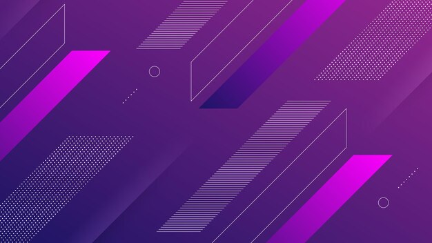 Abstract modern background with vibrance dark blue and purple color gradient and memphis element