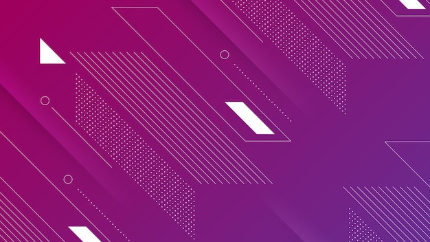 Abstract modern background with vibrant purple pink color gradient and memphis element