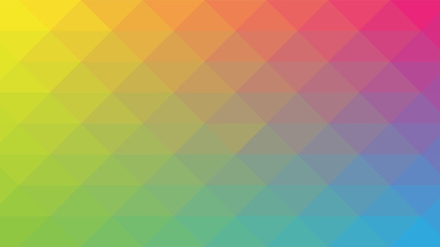 Abstract modern background with vibrant rainbow color gradient and lowpoly mosaic element