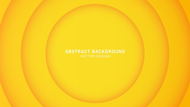 Абстрактный современный фон желтый с украшением тени круга