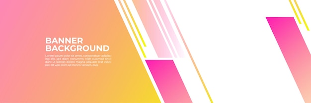 Abstract modern banner background gradient color. yellow and pink gradient with halftone decoration.