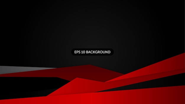 Abstract Modern Banner Background with Red and Black Shapes EPS 10 Free Vector