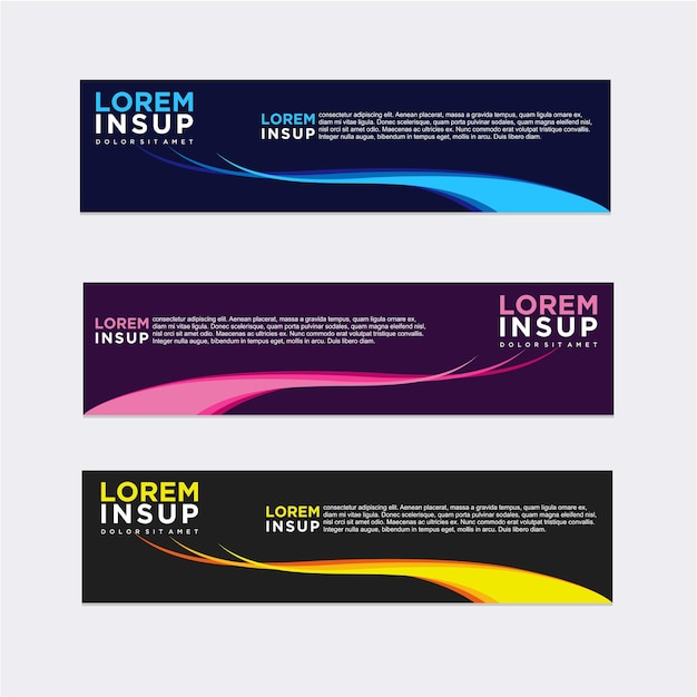 Abstract modern banner template design