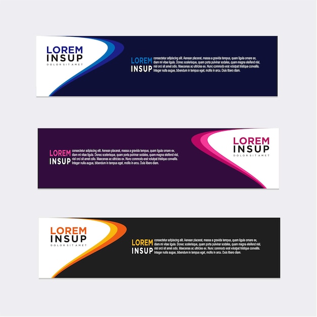 Abstract modern banner template design