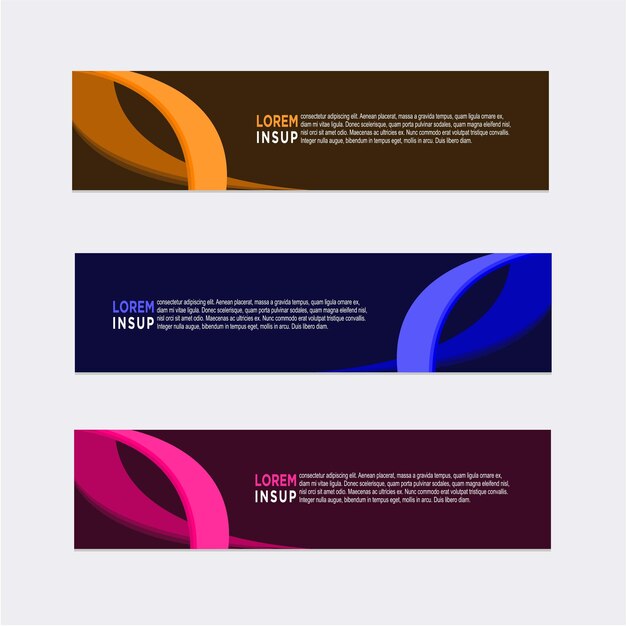 Vector abstract modern banner template design