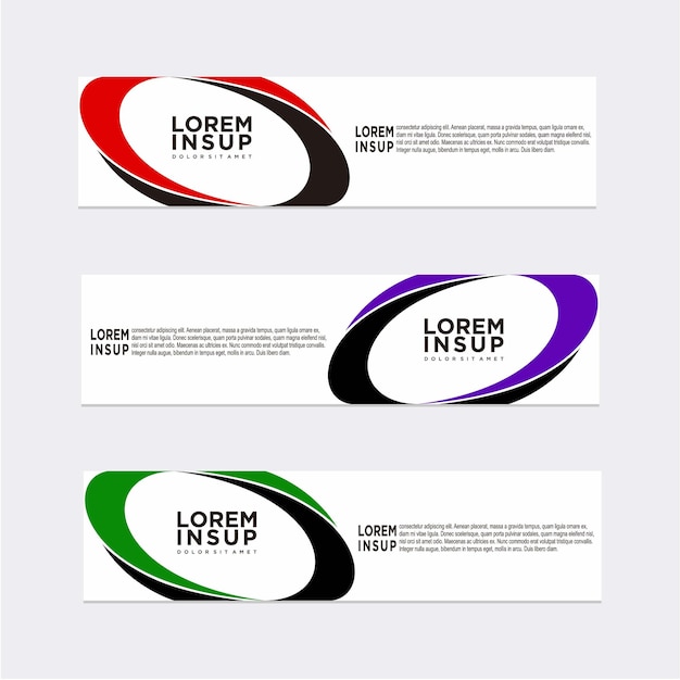 Abstract modern banner template design