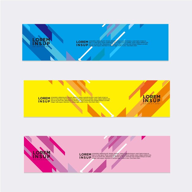 Abstract modern banner template design