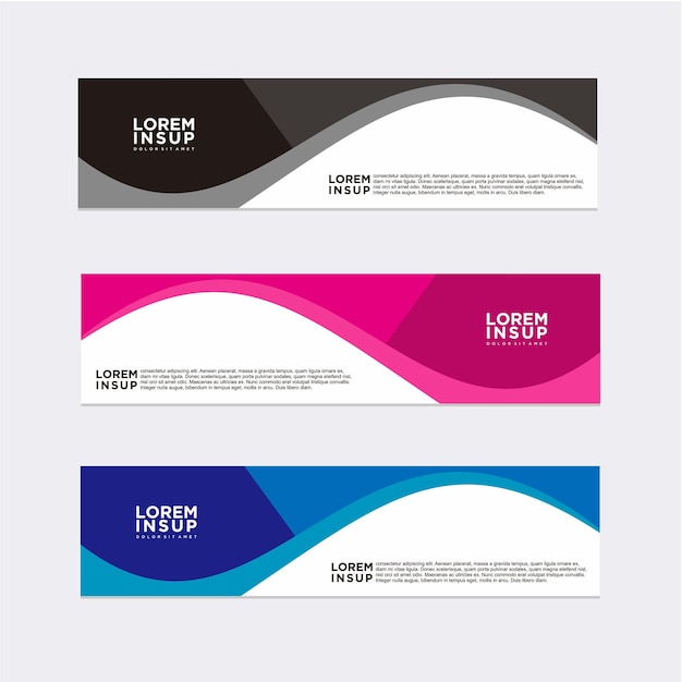 Vector abstract modern banner template design