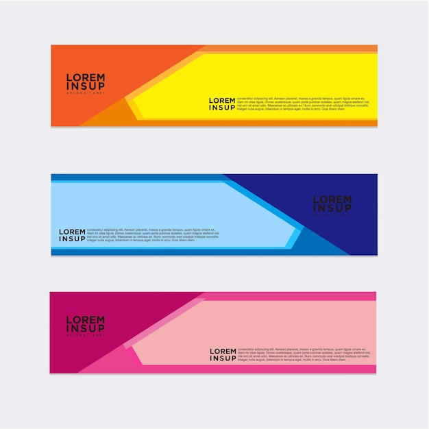 Vector abstract modern banner template design