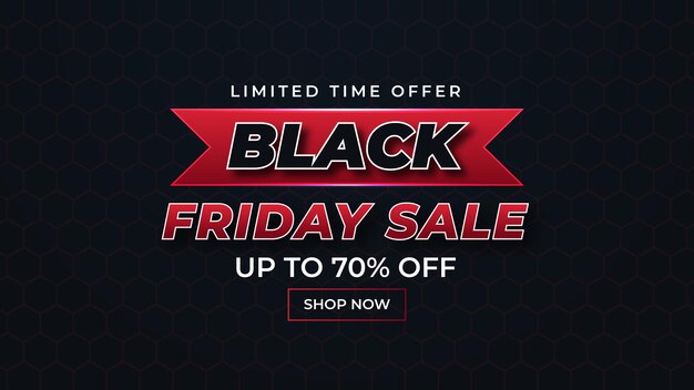 Abstract modern black friday sale banner design