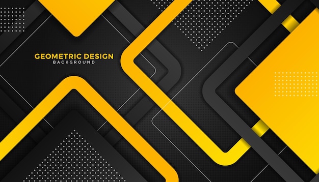 Abstract modern black and yelow gradient geometric background