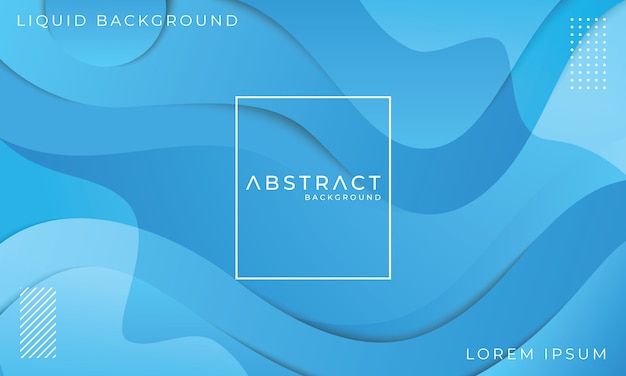 Vector abstract modern blue liquid background  with smooth color