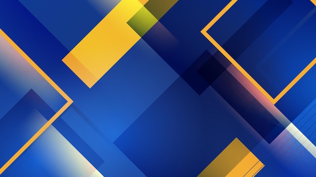 Abstract Modern Blue Yellow Dynamic Lines Gradient Background Wallpaper Blog Banner Geometric Design