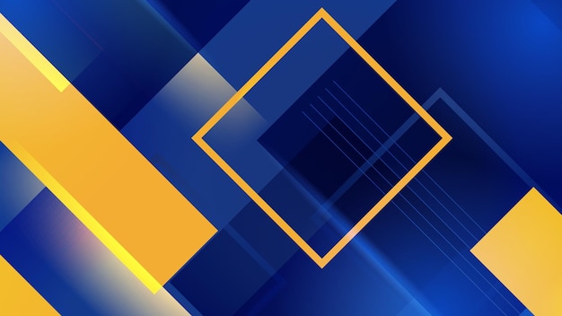 Vettore abstract moderno blu giallo linee dinamiche sfondo sfumato sfondo blog banner disegno geometrico