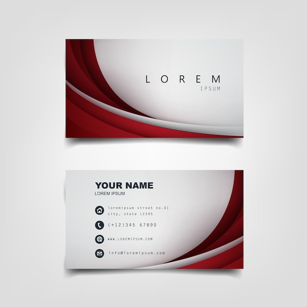 abstract modern business card design template