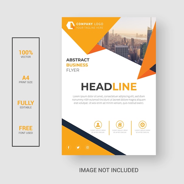 Vector abstract modern business flyer template