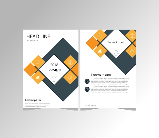 Vector abstract modern business flyers