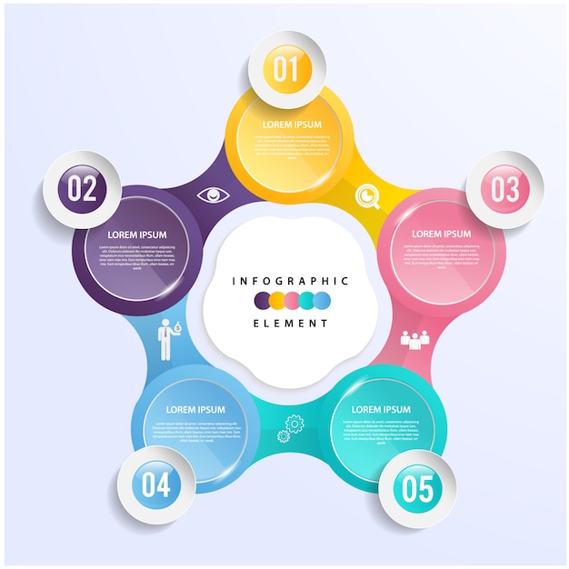 Infographic위한 추상적 인 현대 비즈니스 태그 개념입니다.