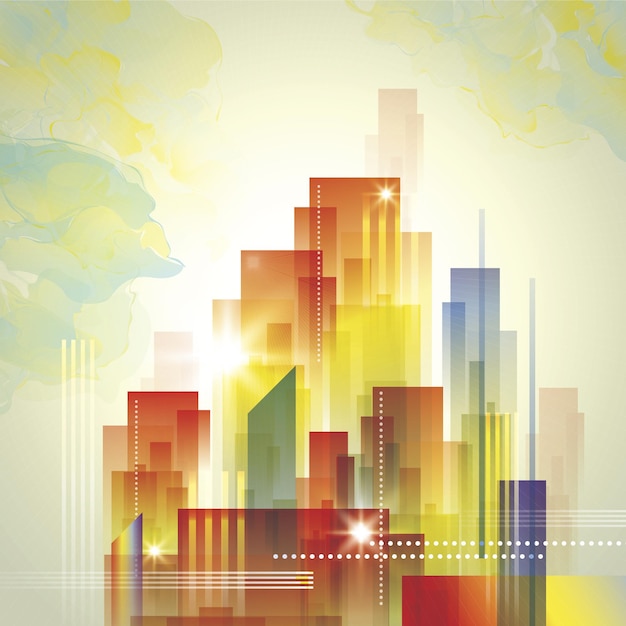 Vector abstract modern city landscape
