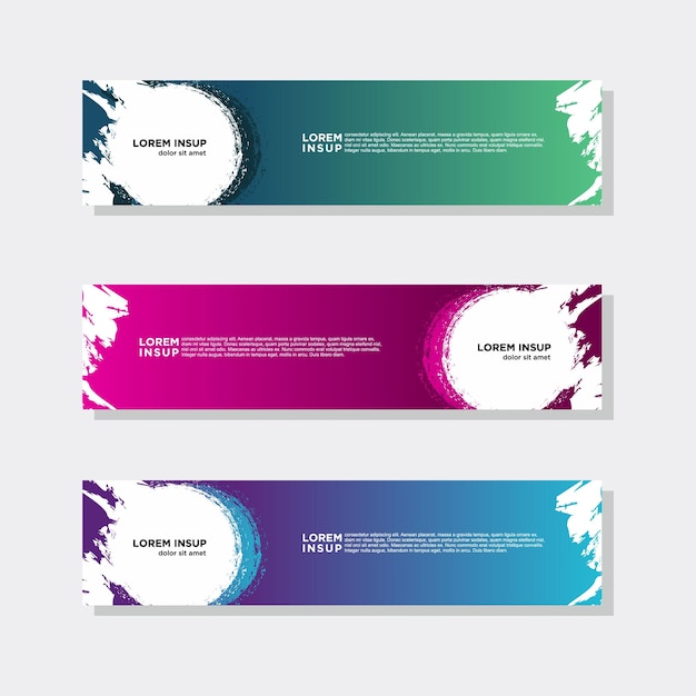 Abstract modern collection of web banner template