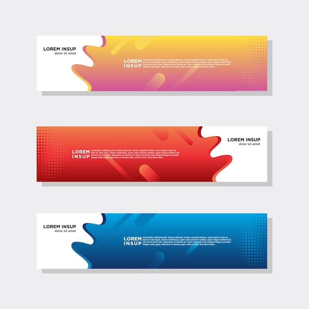 Abstract modern collection of web banner template