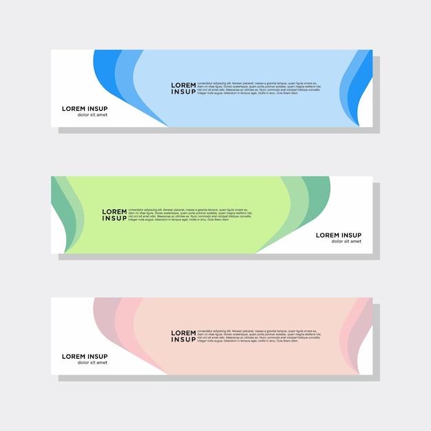 Abstract modern collection of web banner template