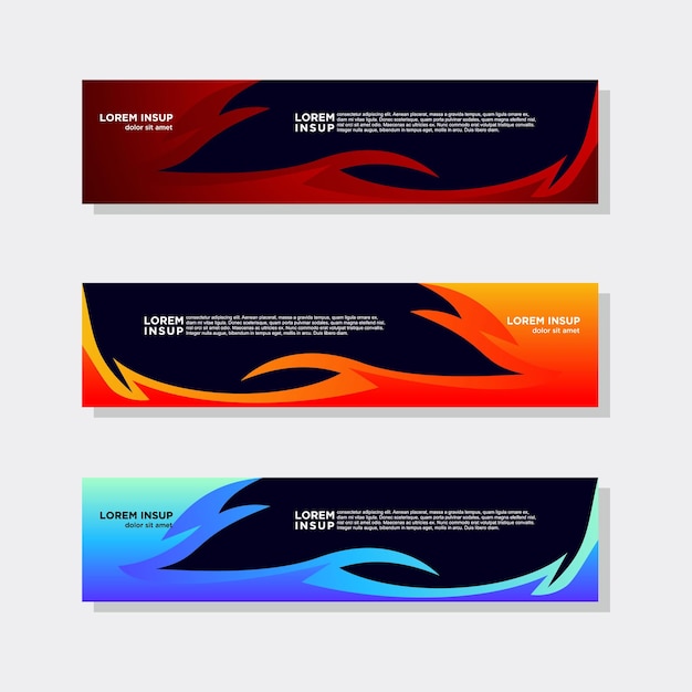 Abstract modern collection of web banner template