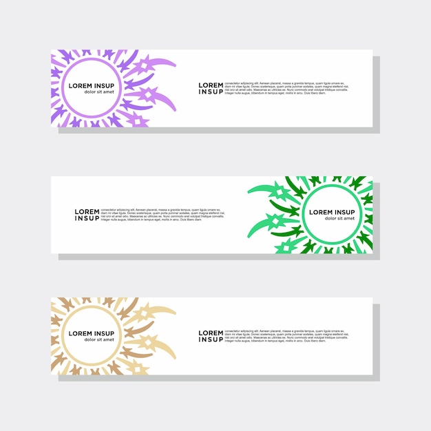 Abstract modern collection of web banner template