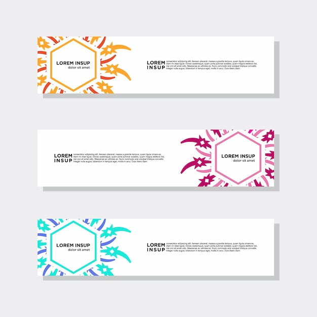 Abstract modern collection of web banner template