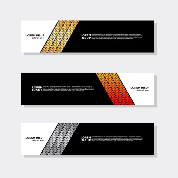 Abstract modern collection of web banner template