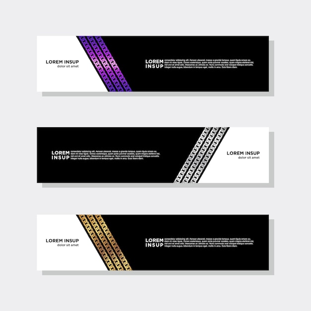 Vector abstract modern collection of web banner template