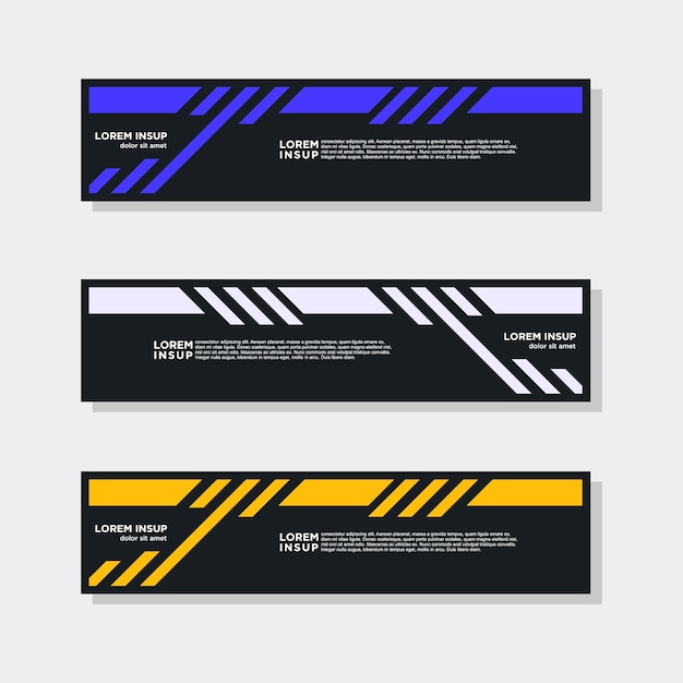 Vector abstract modern collection of web banner template