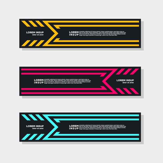 Abstract modern collection of web banner template