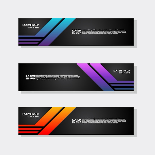 Vector abstract modern collection of web banner template