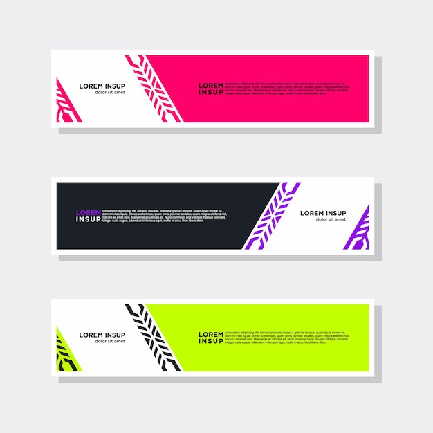 Abstract modern collection of web banner template