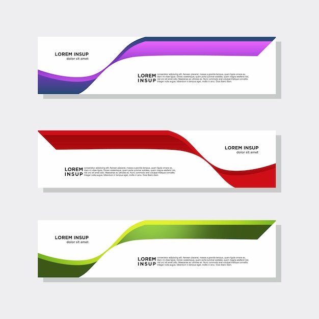 Abstract modern collection of web banner template