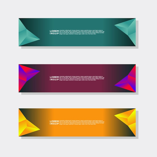 Abstract modern collection of web banner template