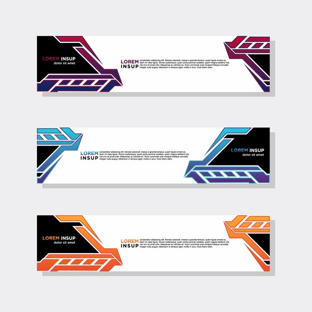 abstract modern collection of web banner template