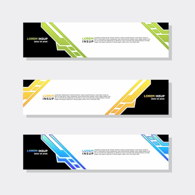 abstract modern collection of web banner template