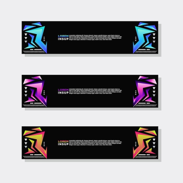 Vector abstract modern collection of web banner template