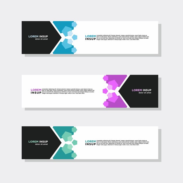 abstract modern collection of web banner template